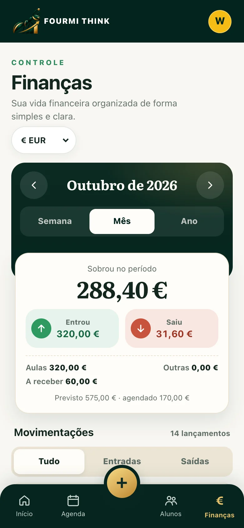 Finanças do mês: quanto entrou, quanto saiu e quanto sobrou